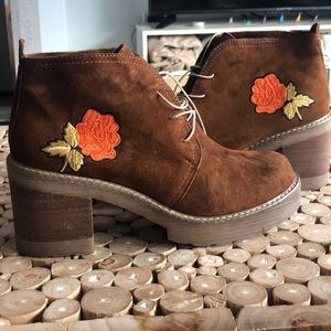 Brown booty boots